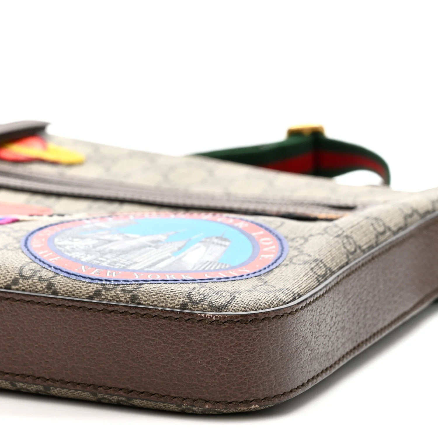 Soft GG Supreme Monogram Courrier Web Medium Flat Messenger Bag Beige New Acero Multicolor - Top Club
