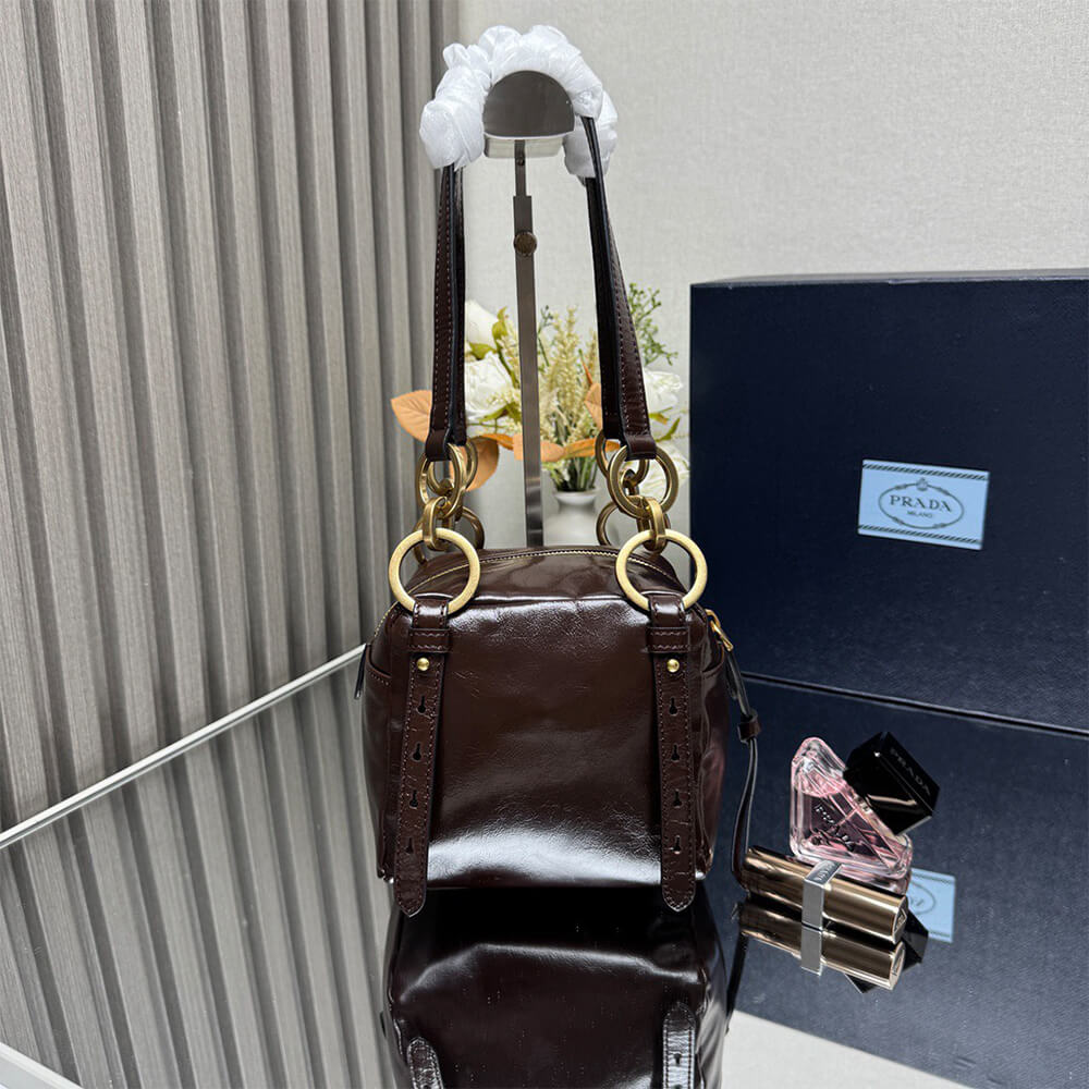 Prada Dangle leather top-handle mini-bag(HIGH-END GRADE) - Top Club
