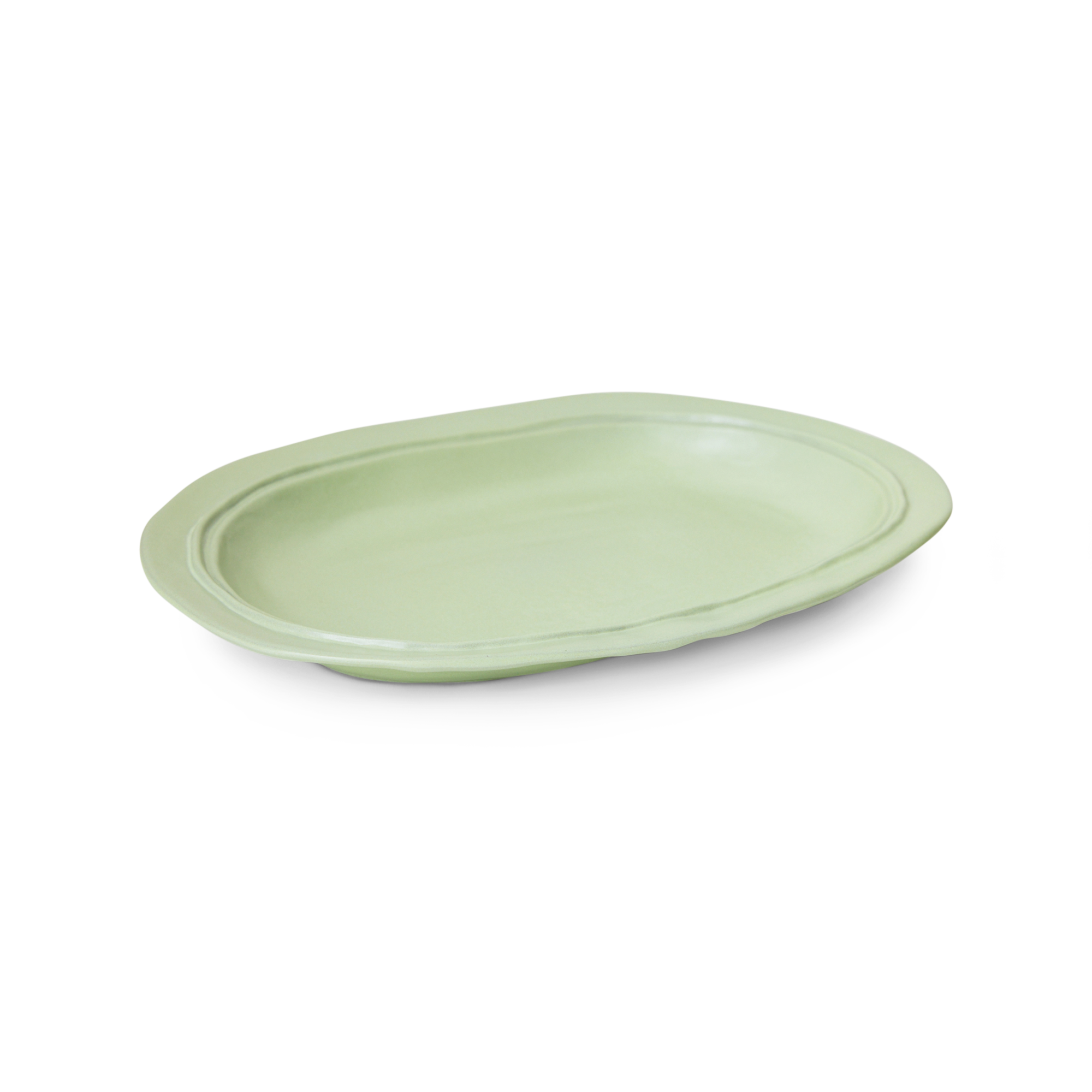 New classics serveerschaal keramiek groot mint