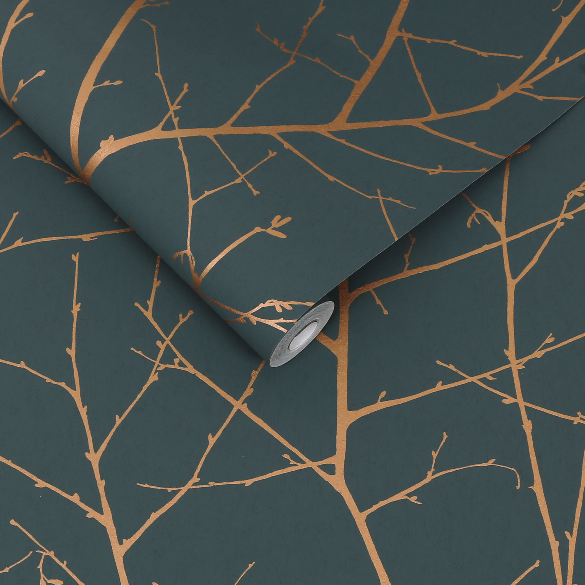 Graham & Brown vliesbehang boreas teal / copper Graham & Brown  vliesbehang  Boreas Teal / Copper