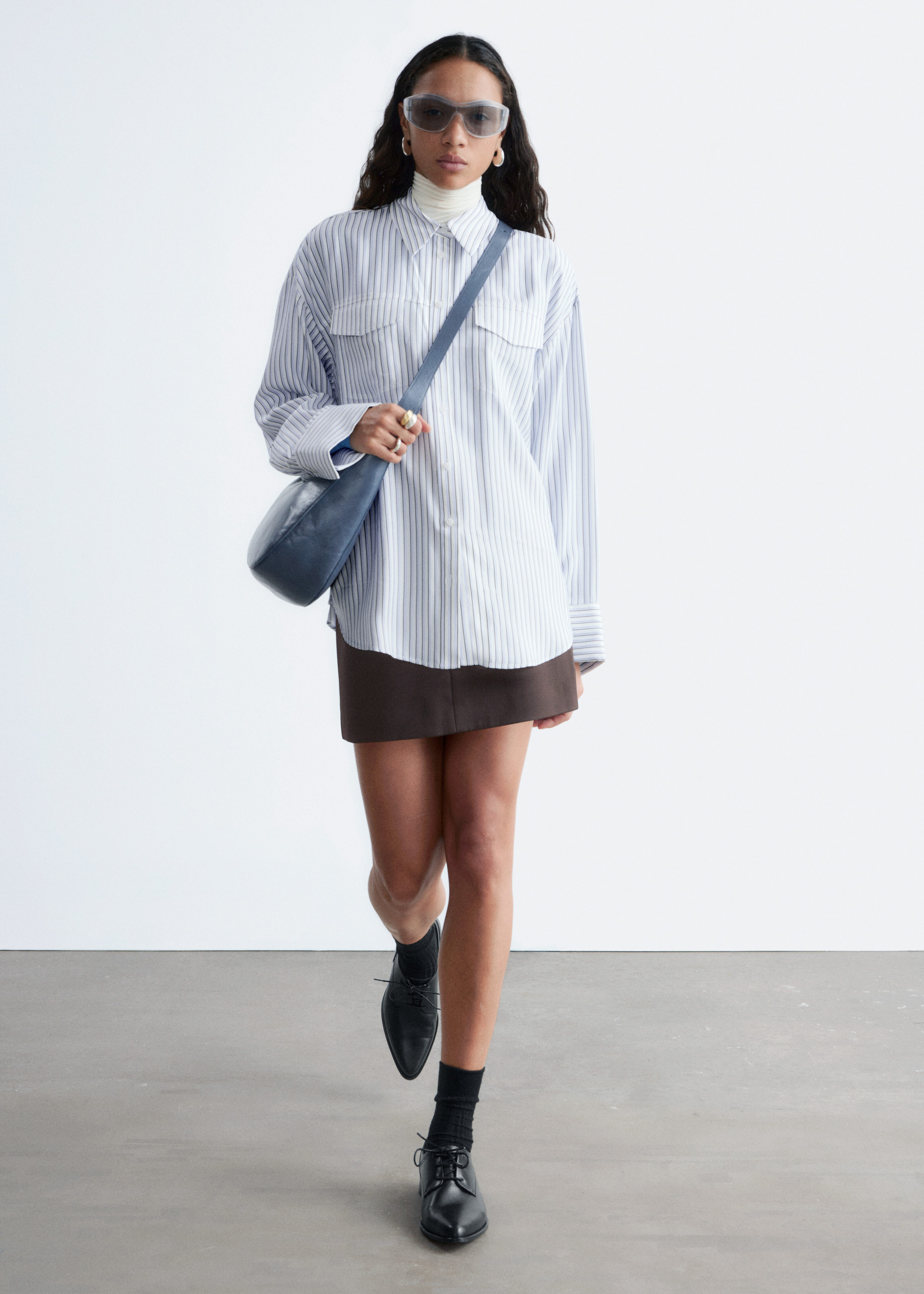 & Other Stories STRIPED PATCH-POCKET SHIRT