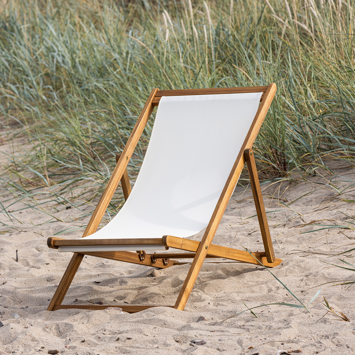 Inklapbare houten tuinstoel Bern Wit