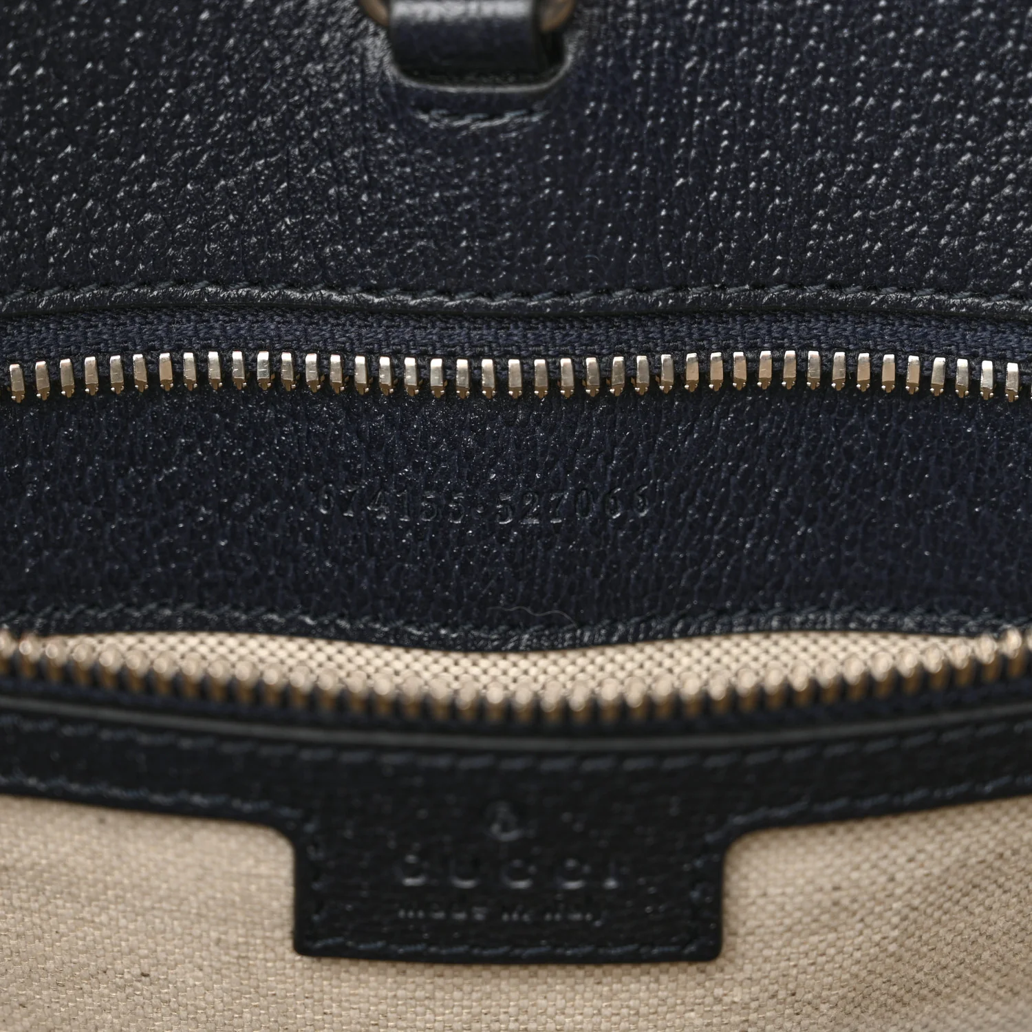 GG Supreme Monogram Textured Dollar Calfskin Web Medium Retro Interlocking G Tote Bag Beige Blue - Top Club