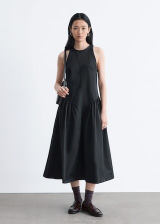 & Other Stories FLARED MIDI DRESS