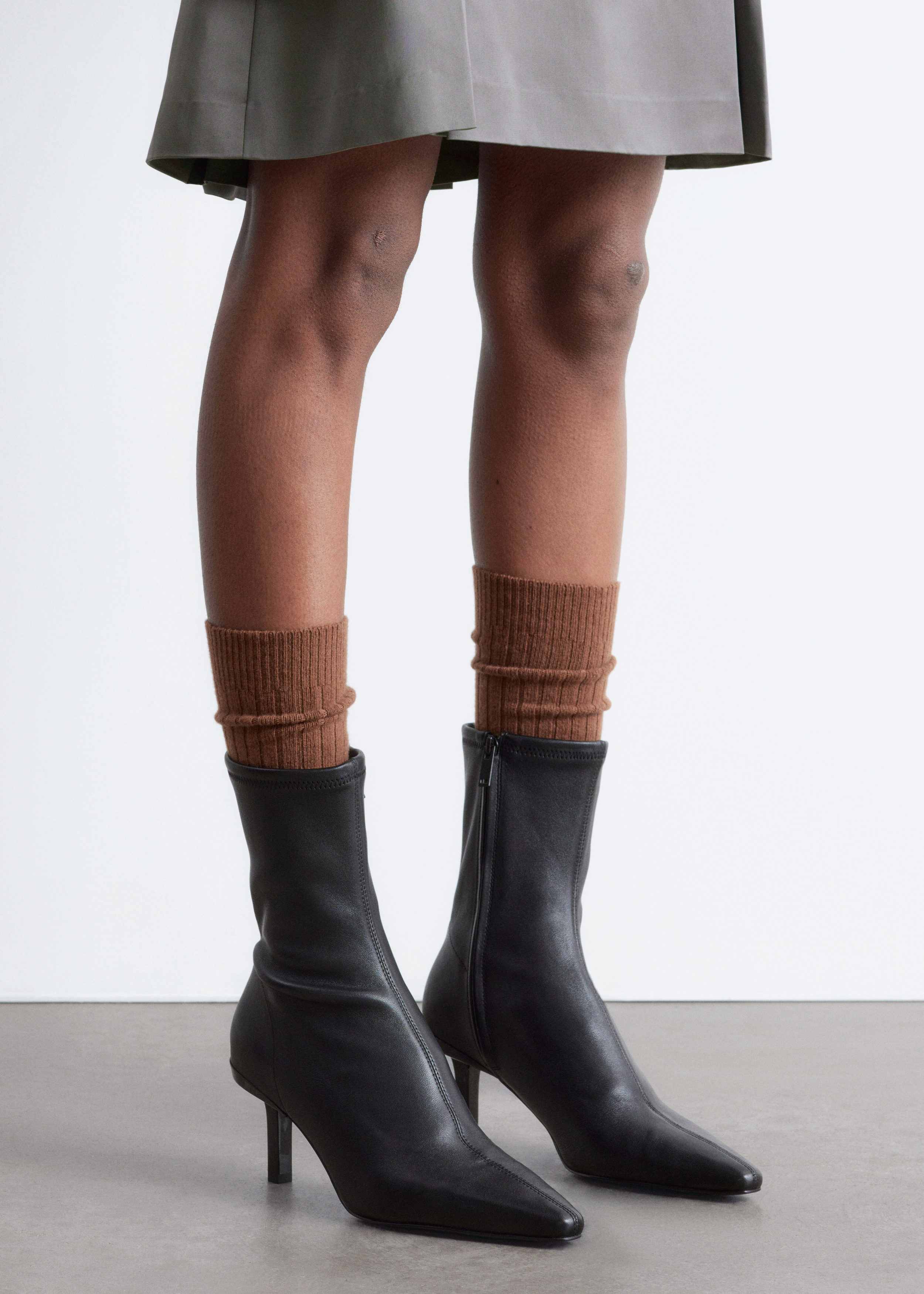 & Other Stories WOOL-BLEND KNEE-HIGH SOCKS