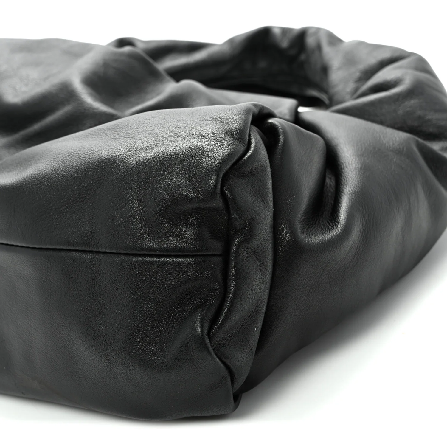 Smooth Butter Calfskin Small The Shoulder Pouch Black - Top Club