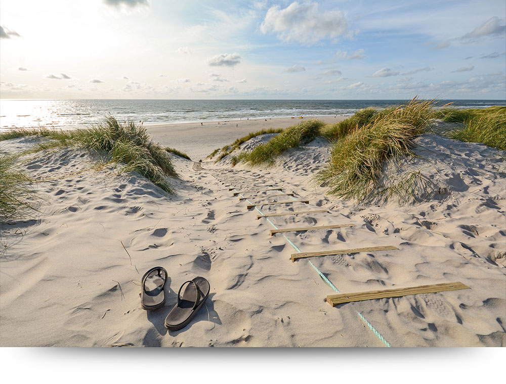 Canvas schilderijen Duinen, strand en zee 6 - 90 x 60 cm