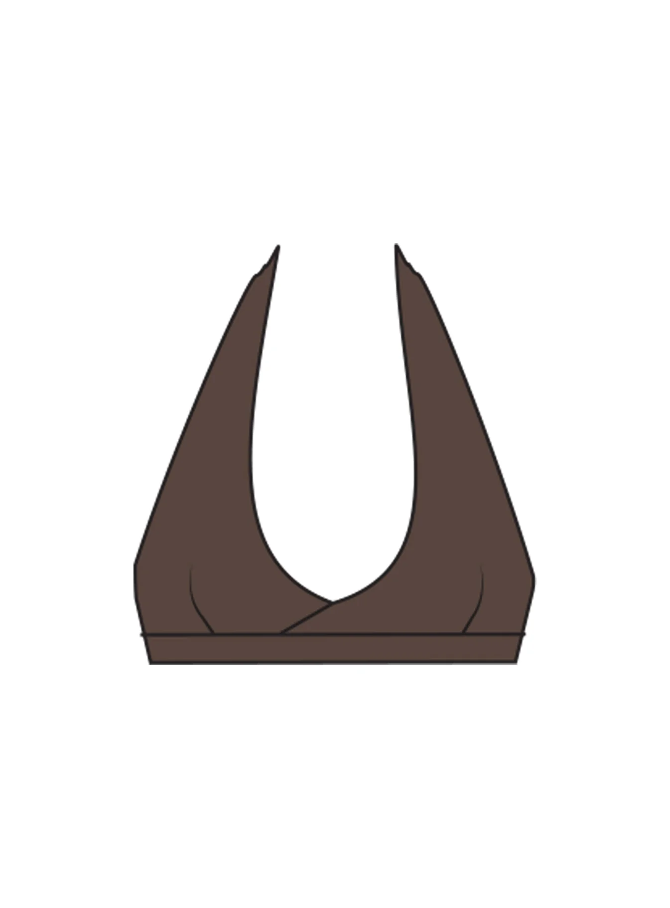 Lock In Active Halter Crop Top Brown