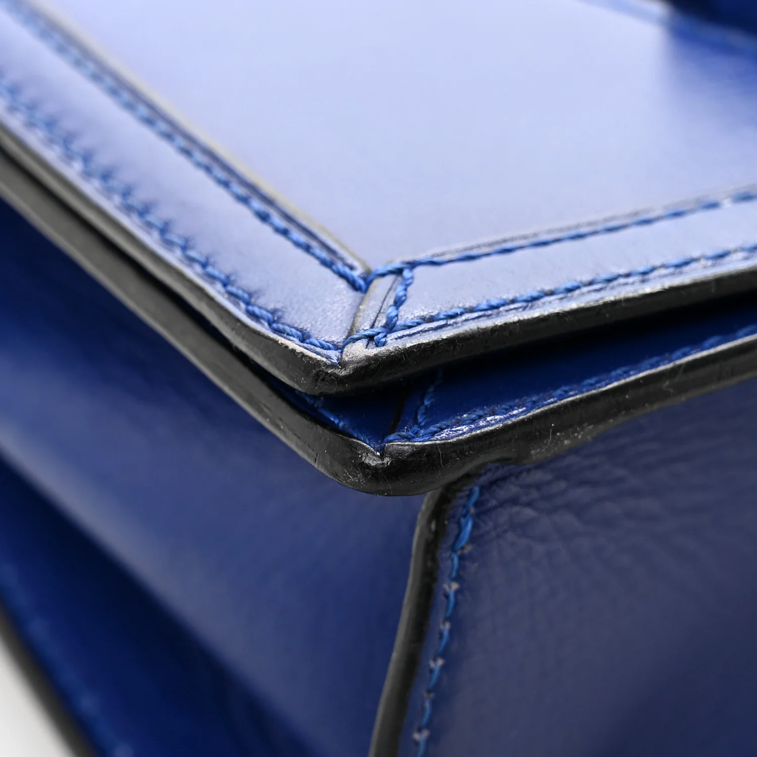 Calfskin Small Barcelona Shoulder Bag Royal Blue - Top Club