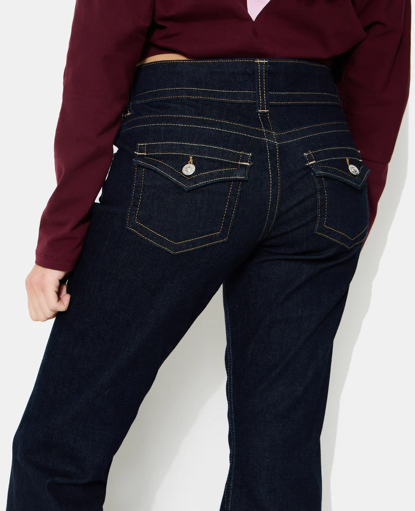 Pimkie Jean flare taille basse avec 2 boutons