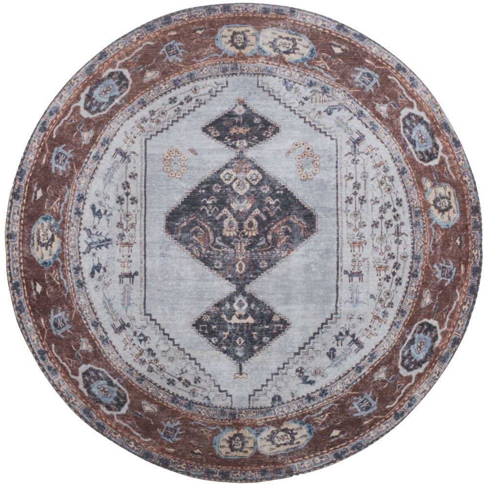 Karaca antra brown Rond 200 cm