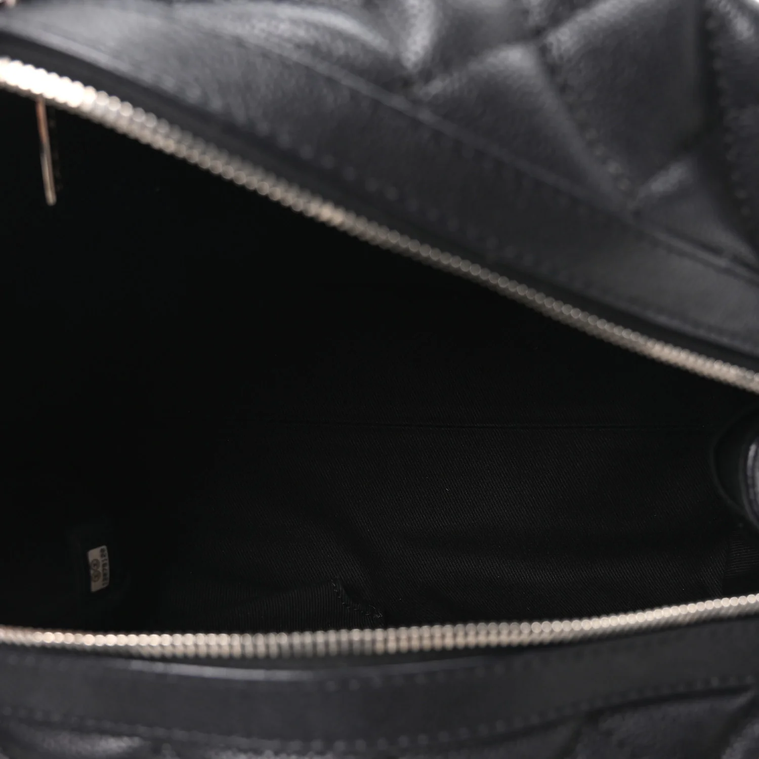 Caviar Quilted Timeless Bowler Black - Top Club