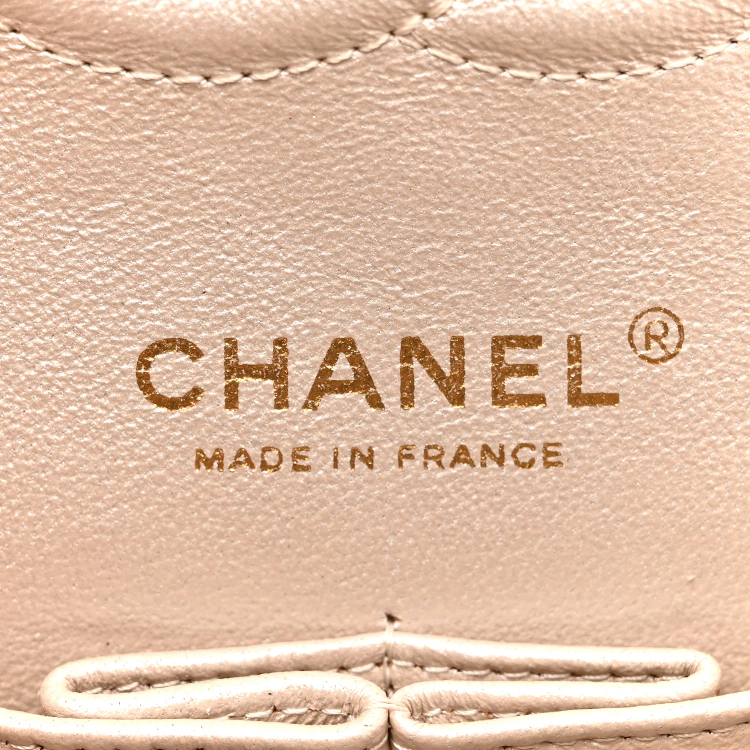 Pearly Caviar Quilted Medium Double Flap Light Beige - Top Club