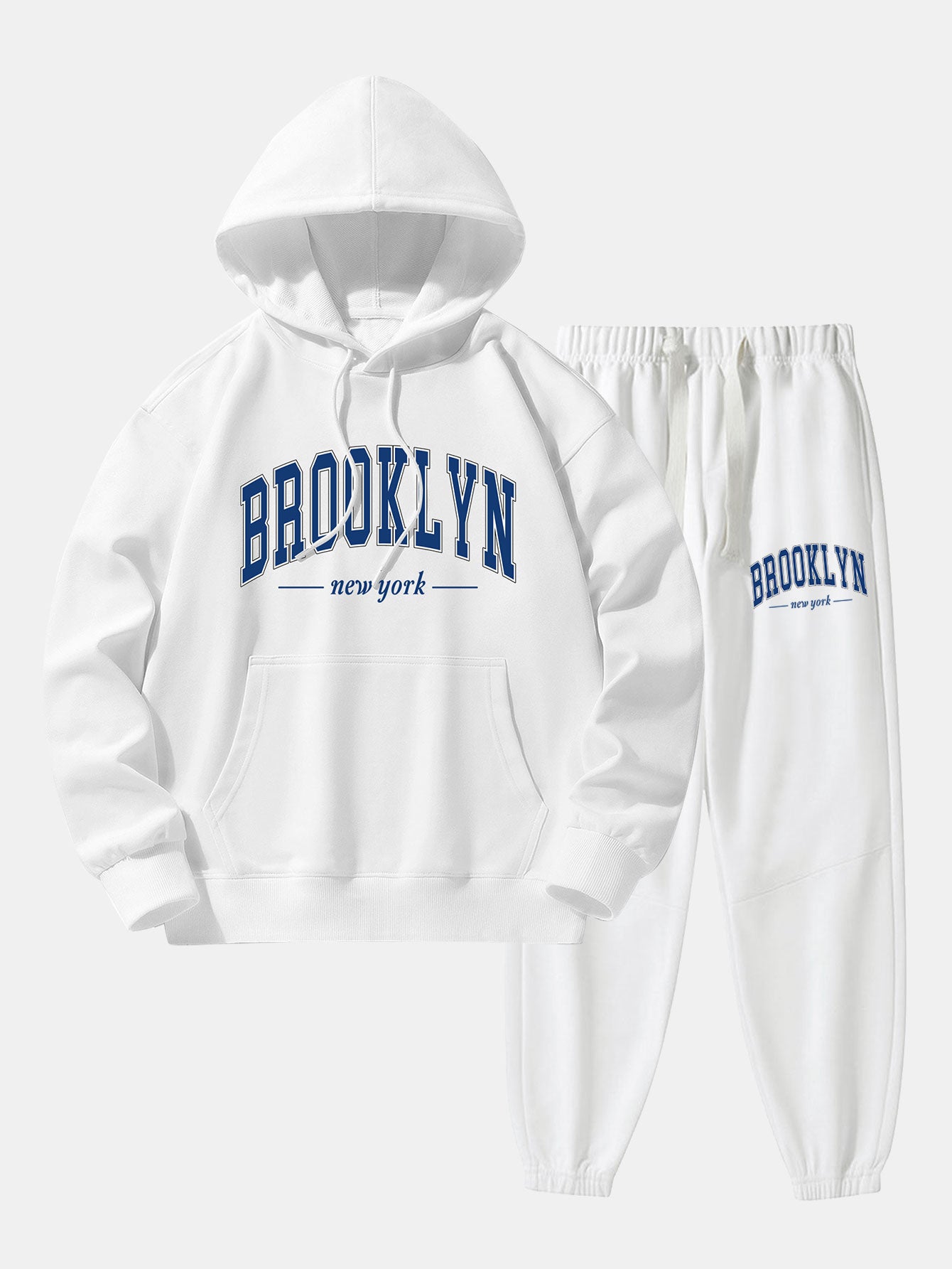 Brooklyn Print Cotton Blend Hoodie & Jogger Pants