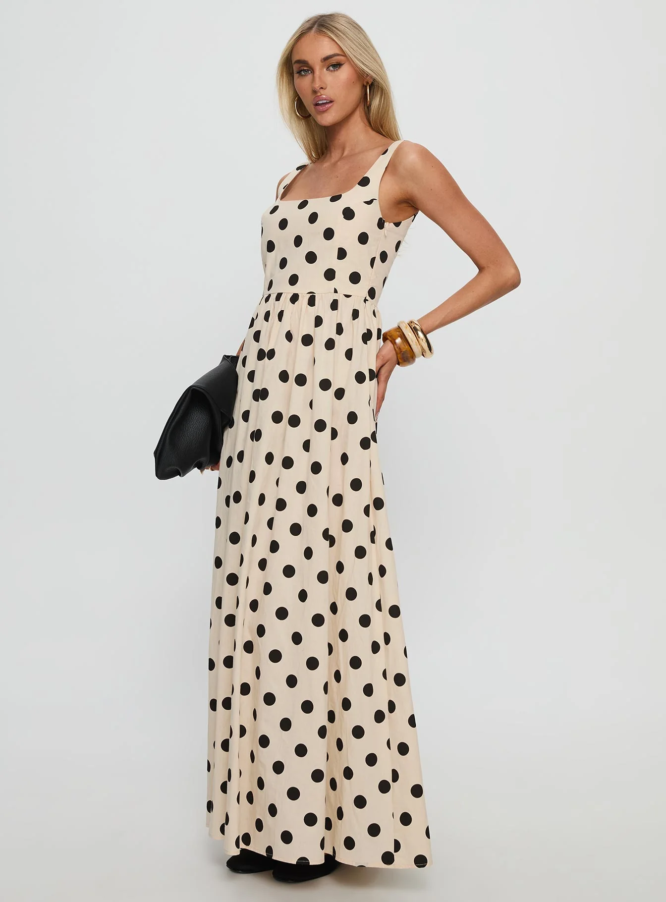 Cartmel Maxi Dress Cream / Polka Dot