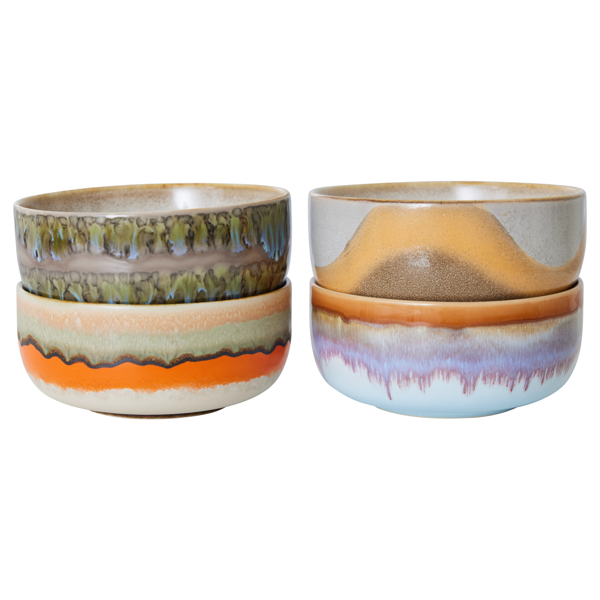 Servies 70's Ceramics dessert schaal Reef - set van 4