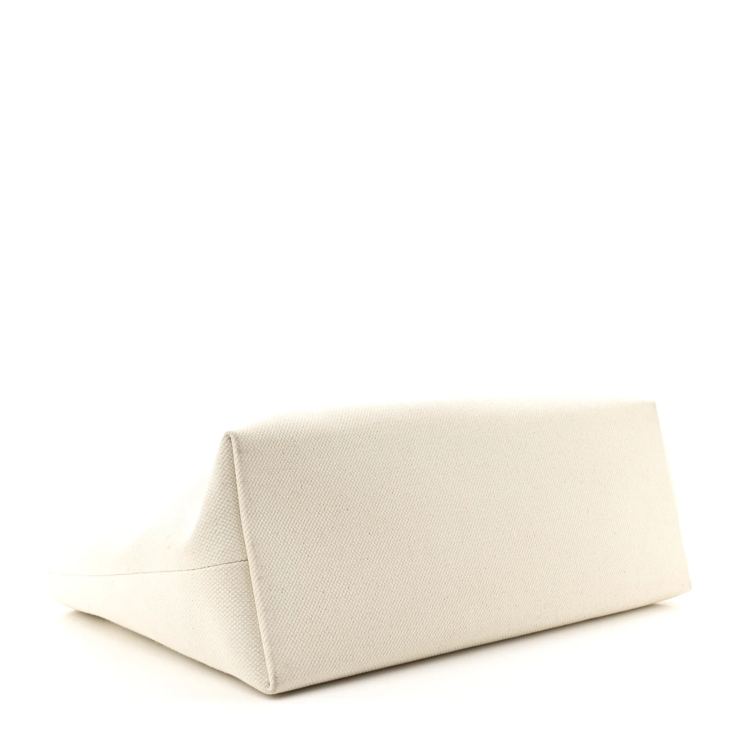 Canvas Calfskin Horizontal Cabas Natural Tan - Top Club
