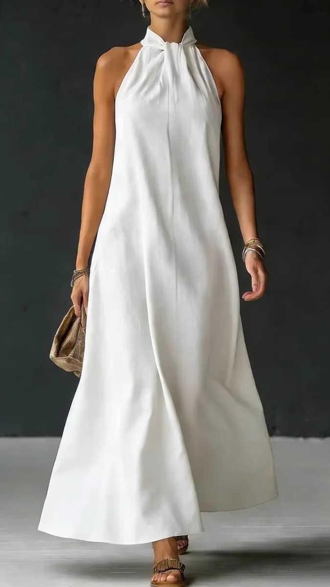 Women's Off-Shoulder Sleeveless Crossover Dress - Nordfashionstorm - Women's Clothing, Fashion for You - Nordfashionstorm.com