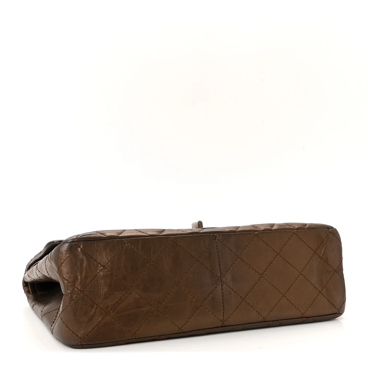 Metallic Aged Calfskin Quilted 2.55 Reissue 227 Flap Bronze - Top Club