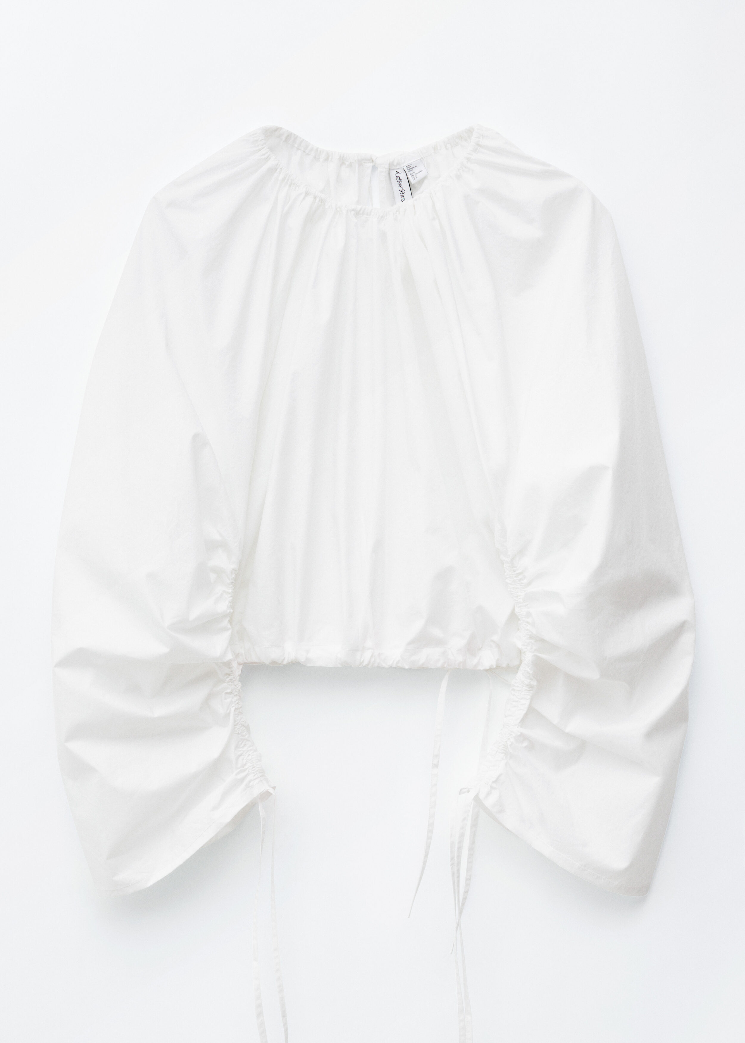 & Other Stories SCULPTURAL DRAWSTRING BLOUSE