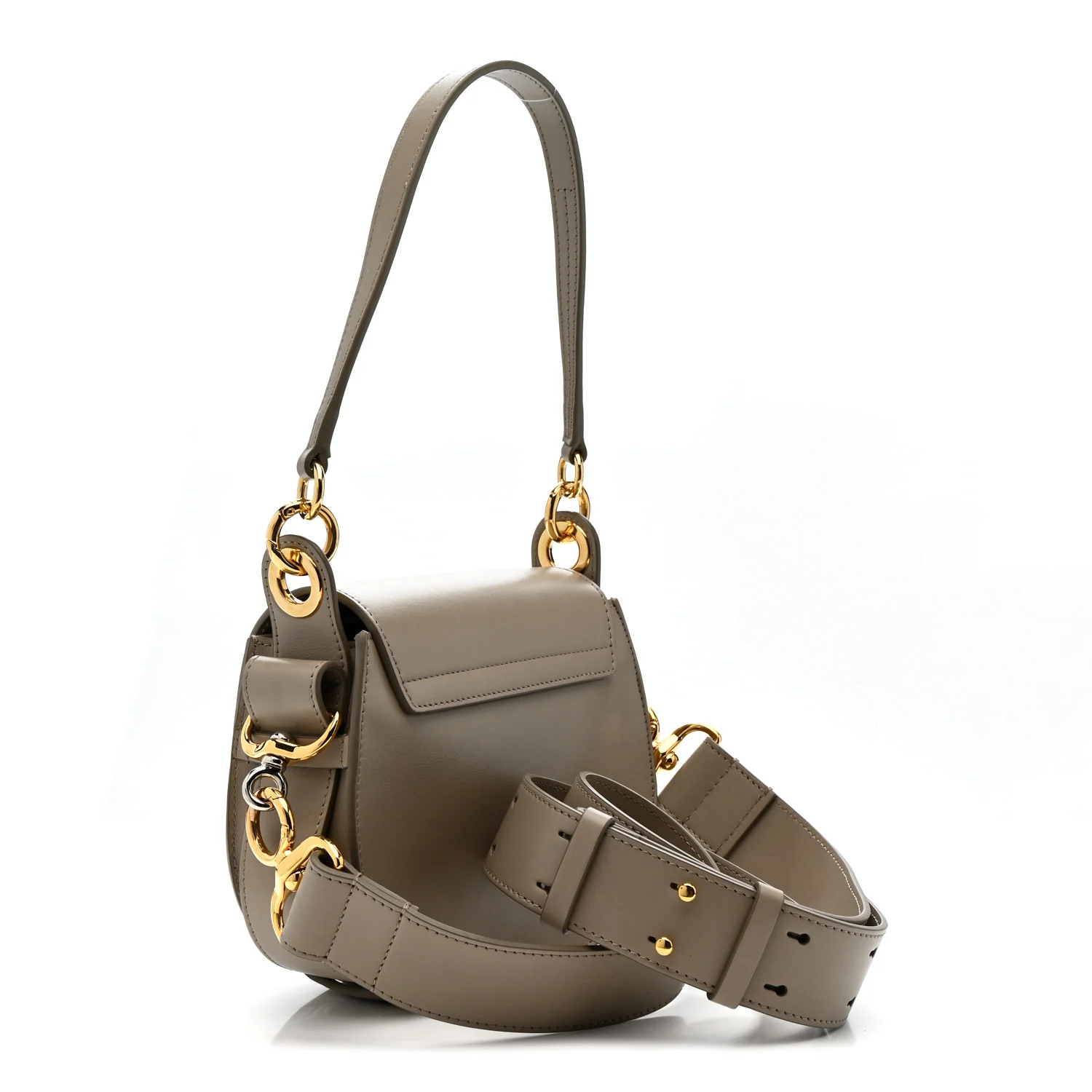 Calfskin Small Tess Bag Motty Grey - Top Club