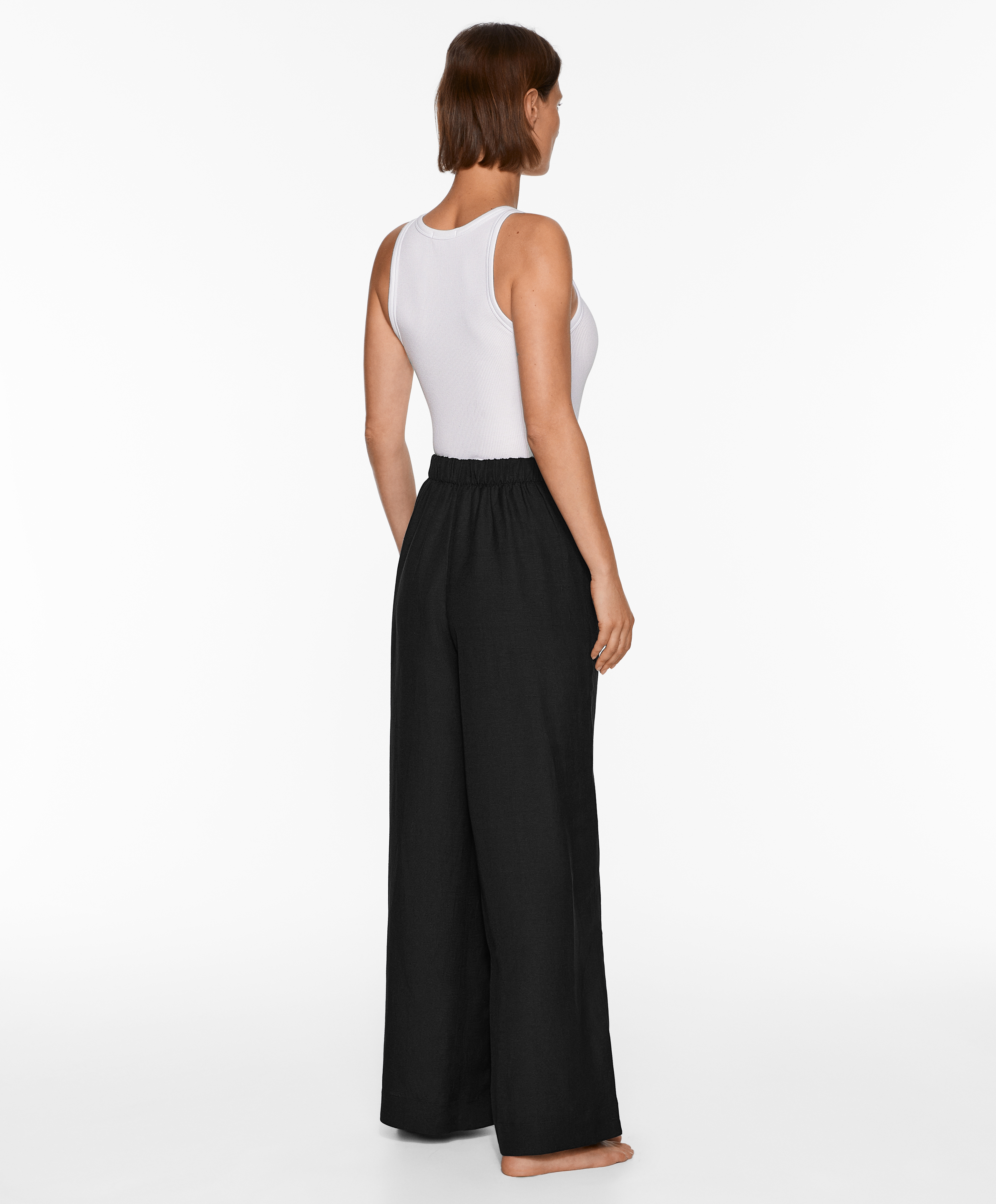 OYSHO Wrap trousers with linen