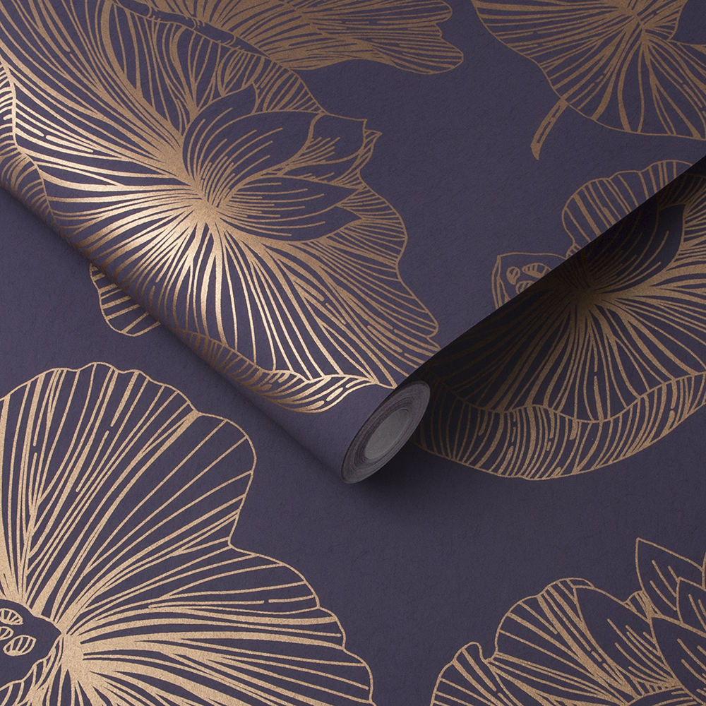 Graham & Brown  vliesbehang  Lotus Plum Graham & Brown  vliesbehang  Lotus Plum