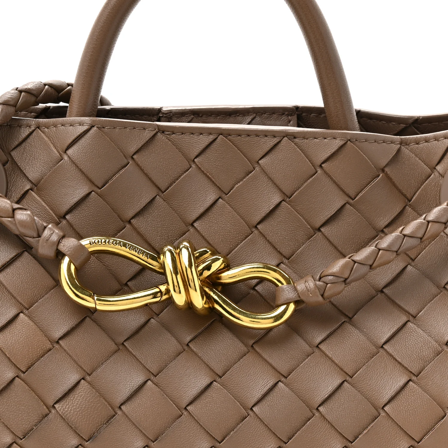 Nappa Intrecciato Small Andiamo Shoulder Bag Pinecone - Top Club