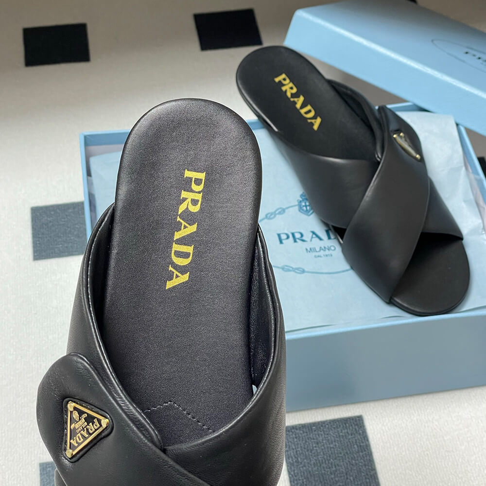 Prada Padded nappa leather slides - Top Club