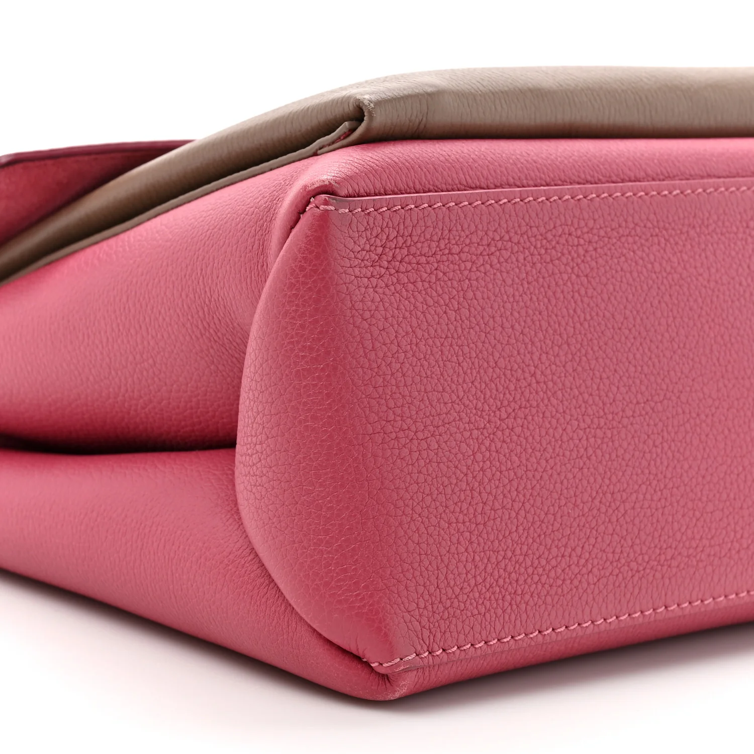 Soft Calfskin My Lockme Top Handle Lie De Vin Oxford Greige - Top Club