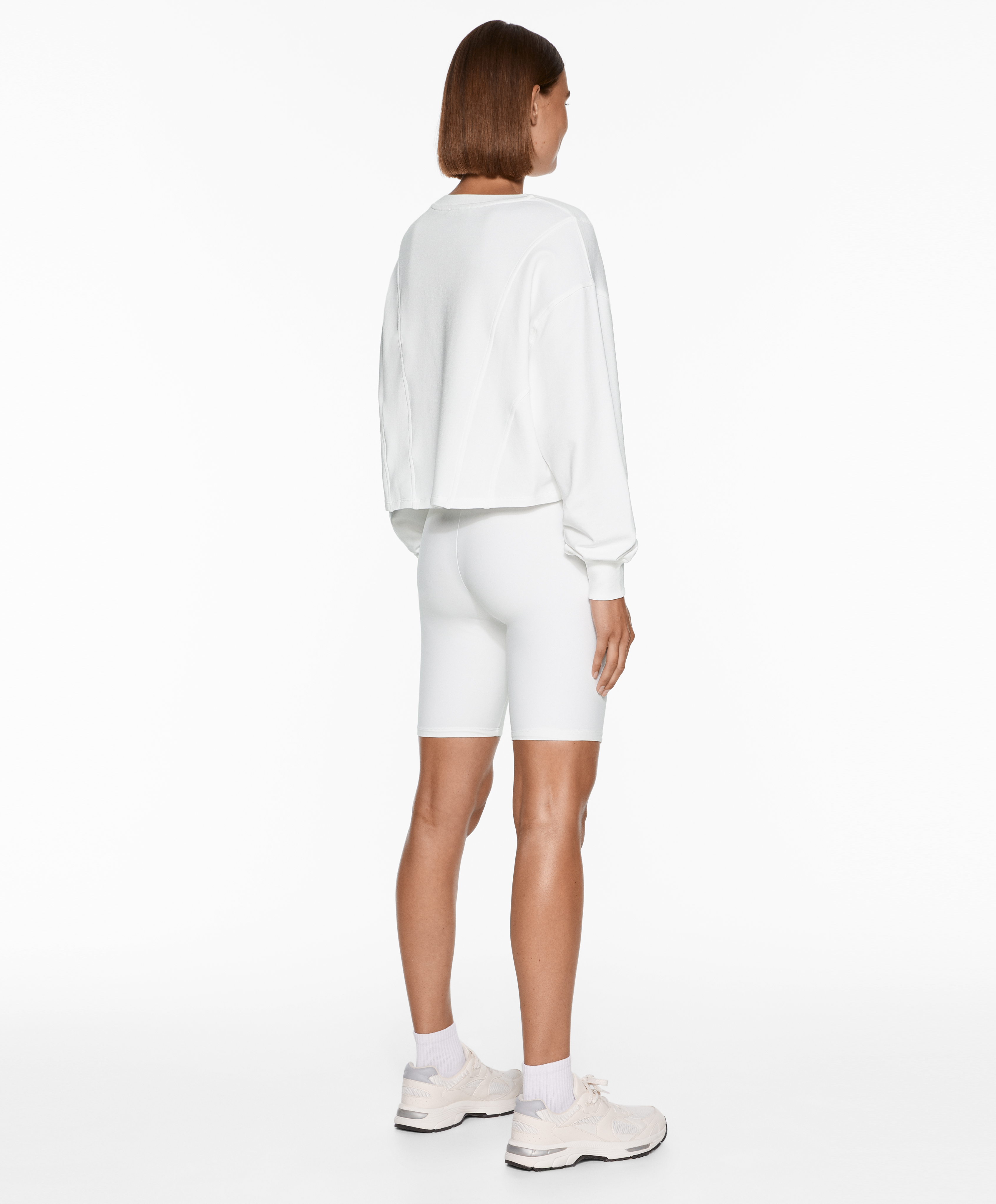 OYSHO Crop sweatshirt with cotton and modal