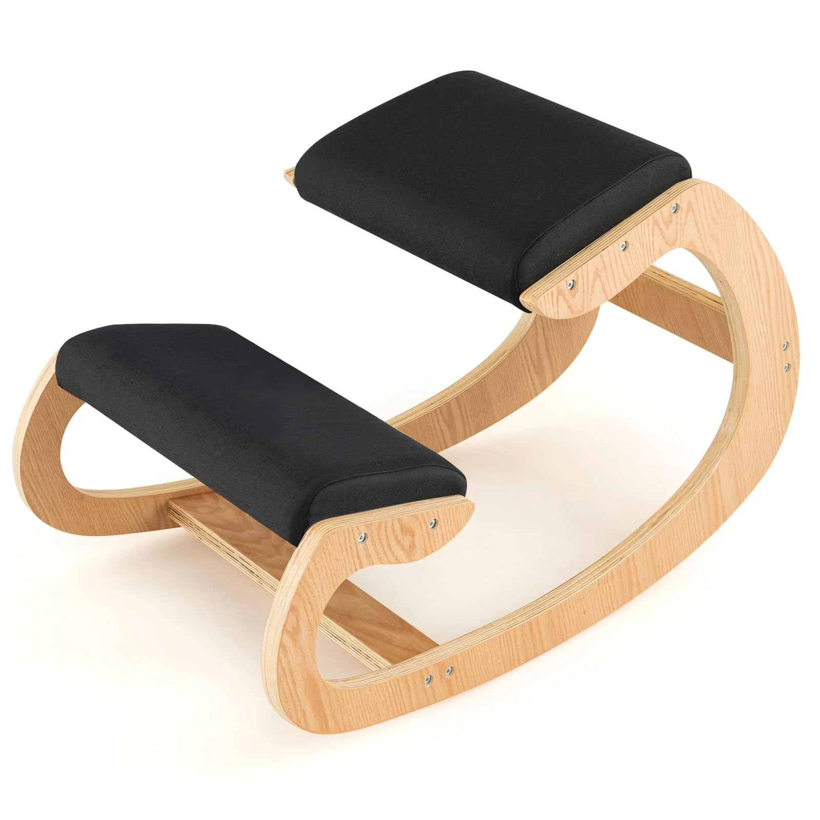 BEFOUNDLOVELY Ergonomic Kneeling Chair, Posture Chair for Desk with Cushion, Solid Wood Frame