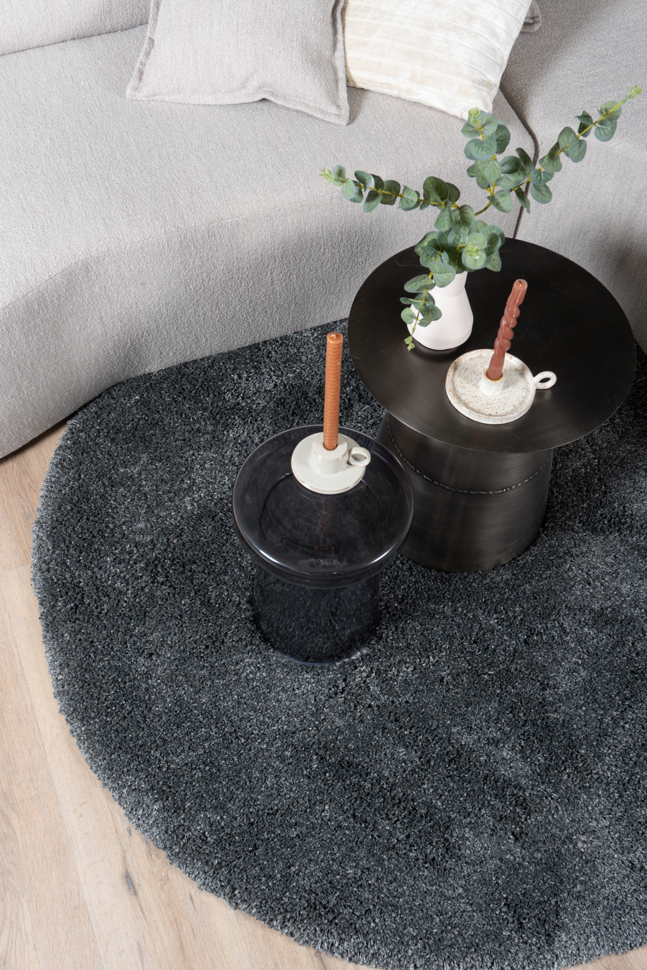 Karpet Rome Grey Rond ø200 cm
