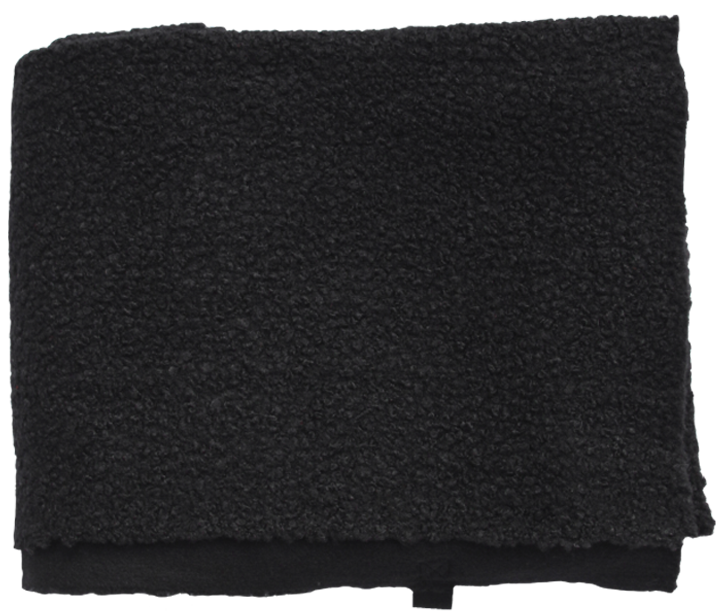 plaid boucle zwart 150x170cm
