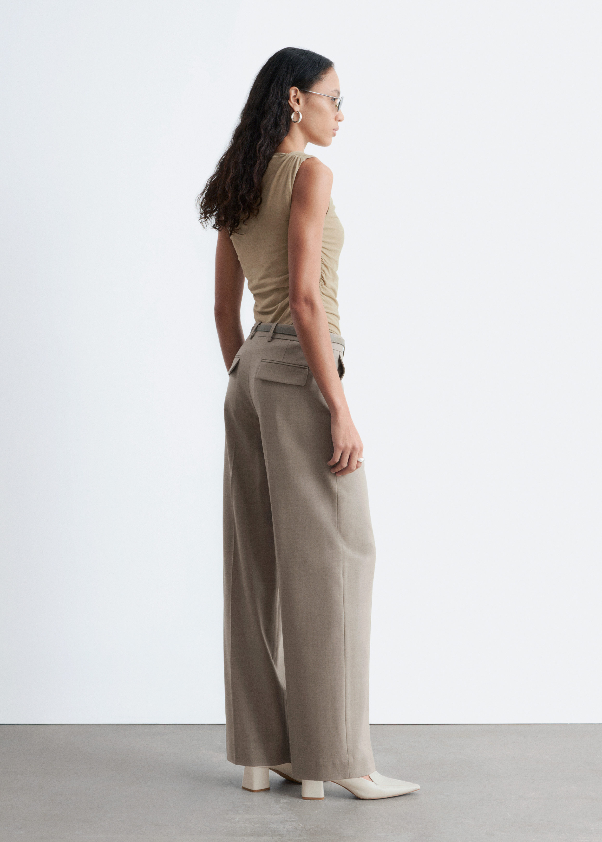 & Other Stories DRAPED COWL-NECK TOP