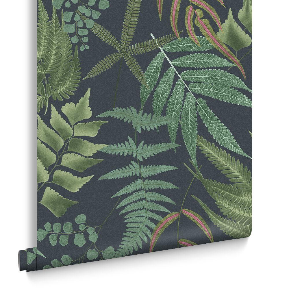Graham & Brown  vliesbehang  Midsummer Fern Navy Graham & Brown  vliesbehang  Midsummer Fern Navy
