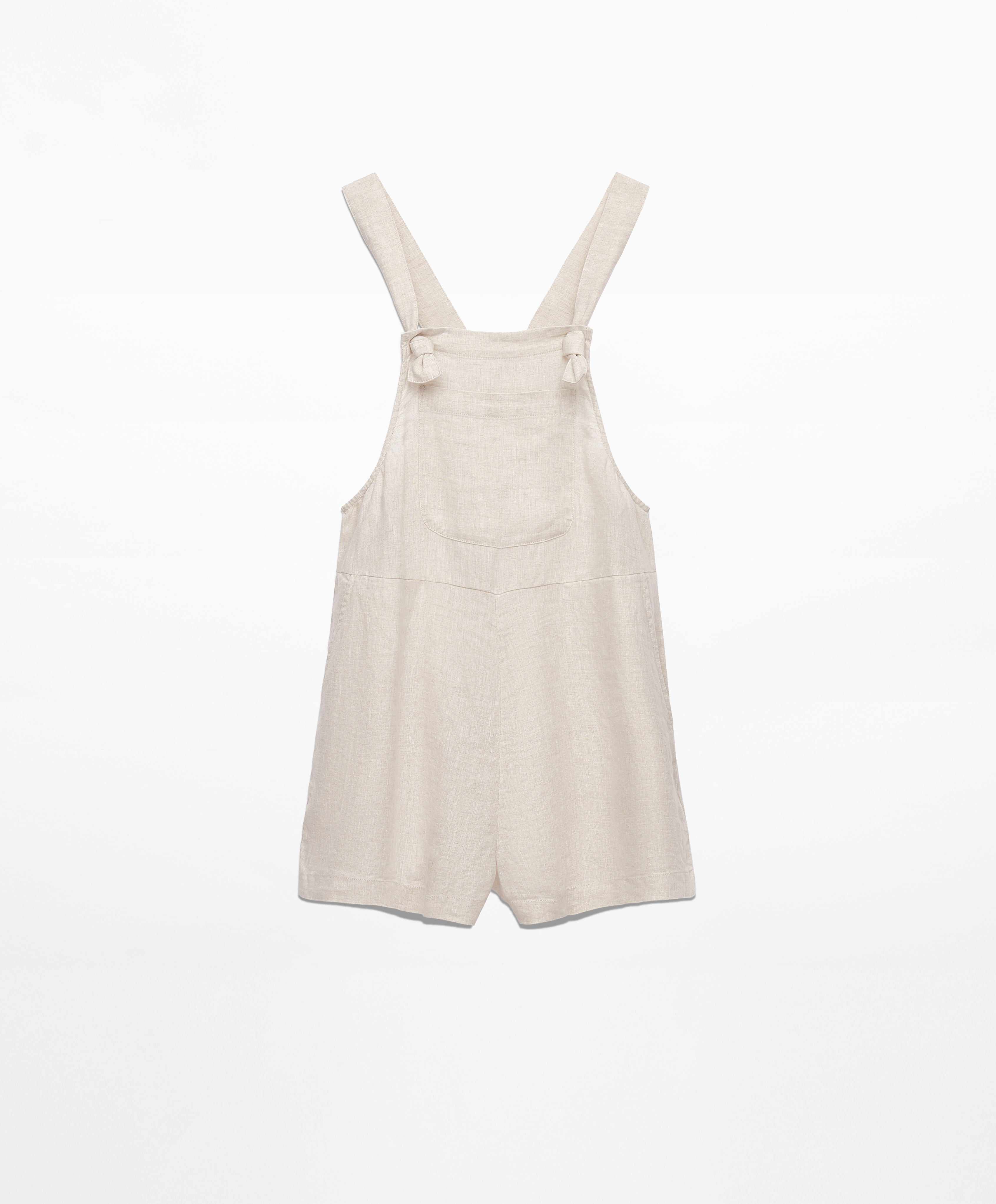 OYSHO Short strappy jumpsuit in 100% linen