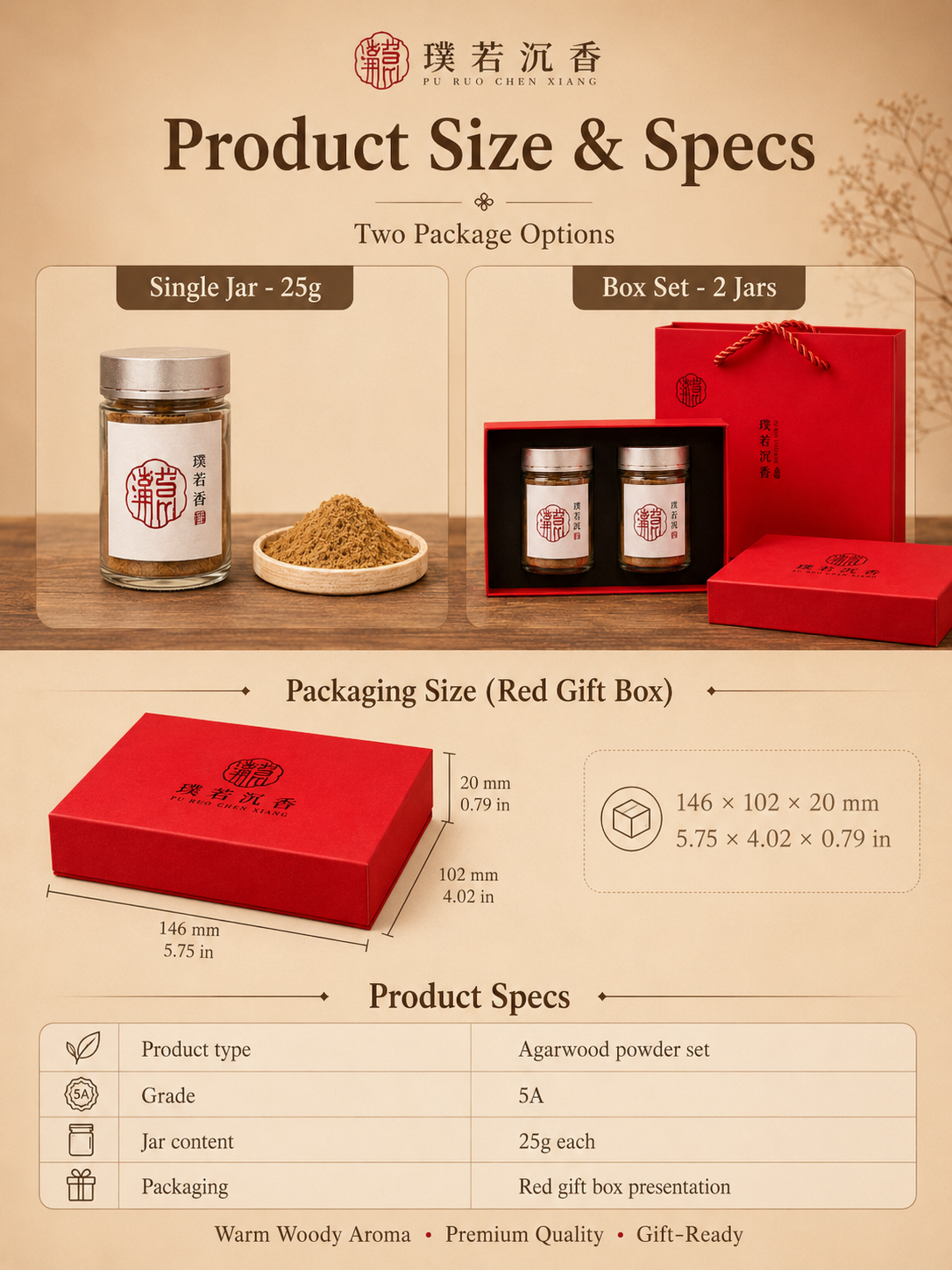 Premium Agarwood Powder Gift Set