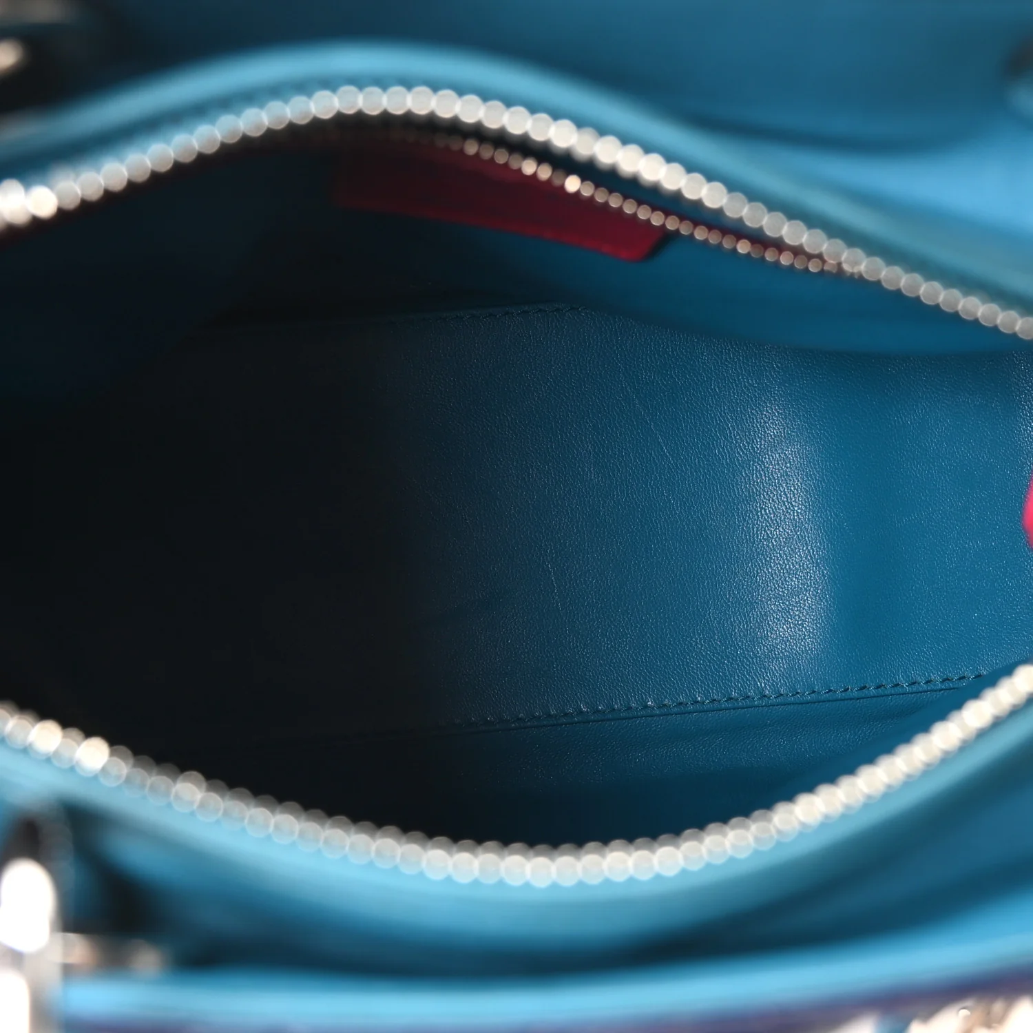 Lambskin Cannage Medium Tri-Color Lady Dior Sapphire Fuchsia Turquoise - Top Club