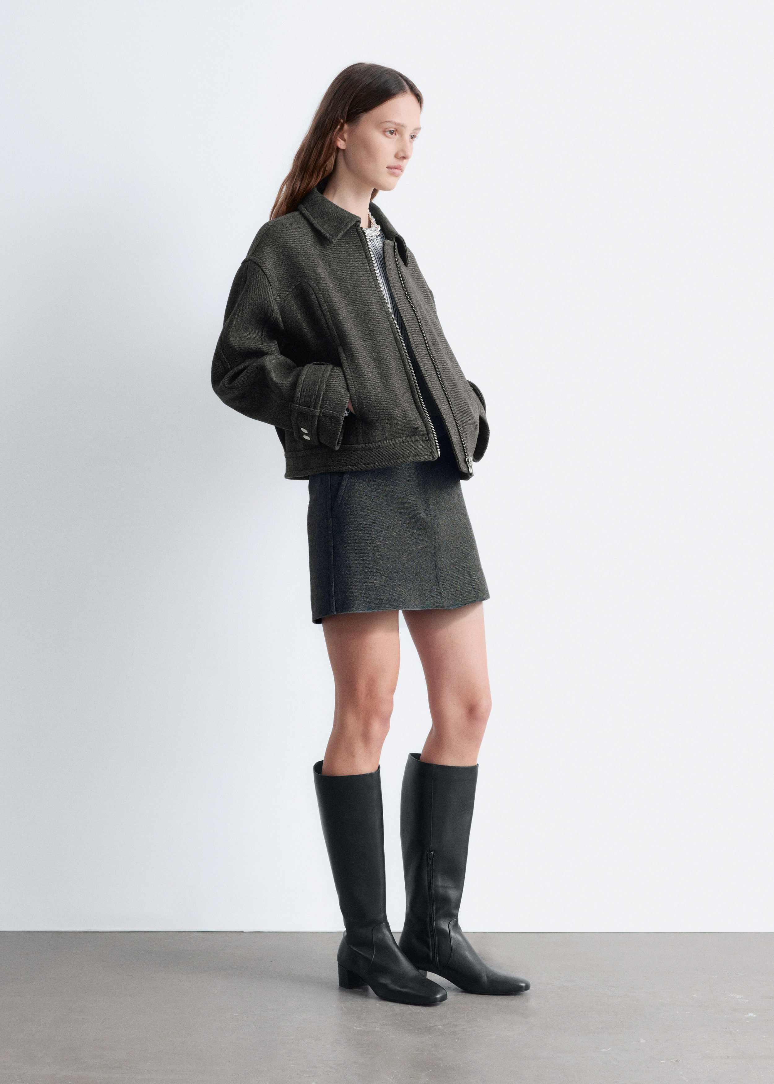 & Other Stories SHORT WOOL JACKET