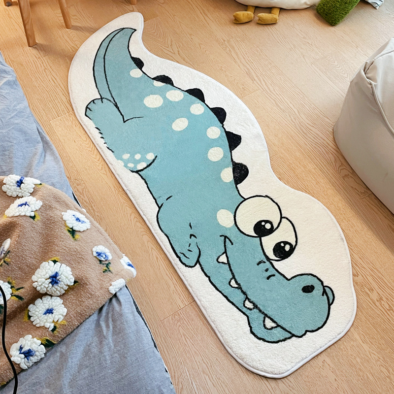 60*160CM Faux Cashmere Cat Cartoon Warm Blanket Dot Plastic Non-slip Sole Bedside Carpet Floor Mat Bedroom Carpet for Custom