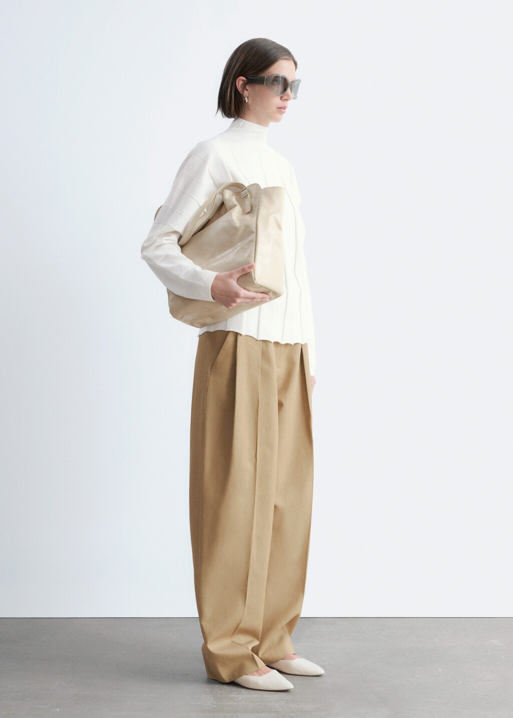 & Other Stories RIBBED MOCK-NECK TOP