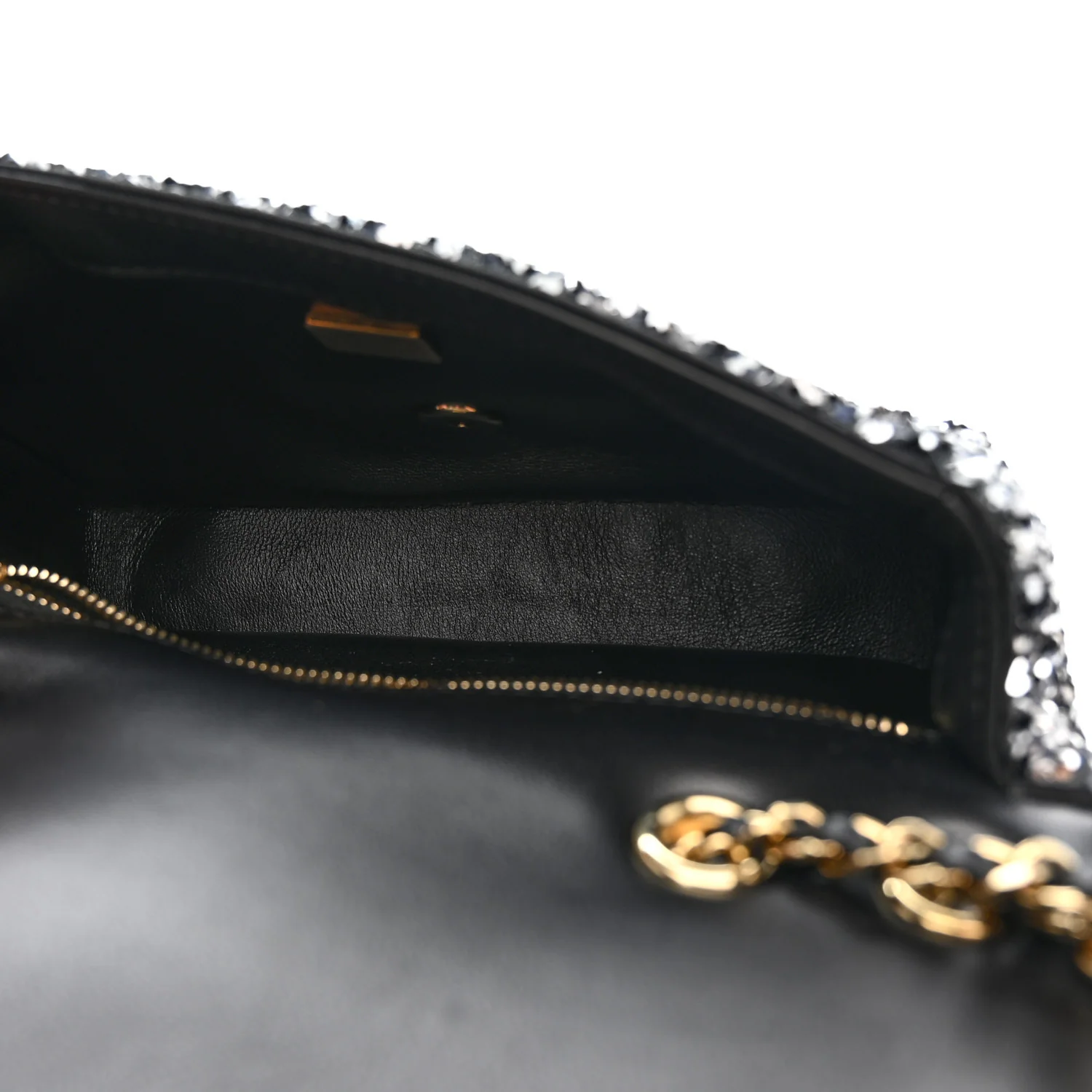Sequin Quilted Small Single Flap Black White Grey - Top Club