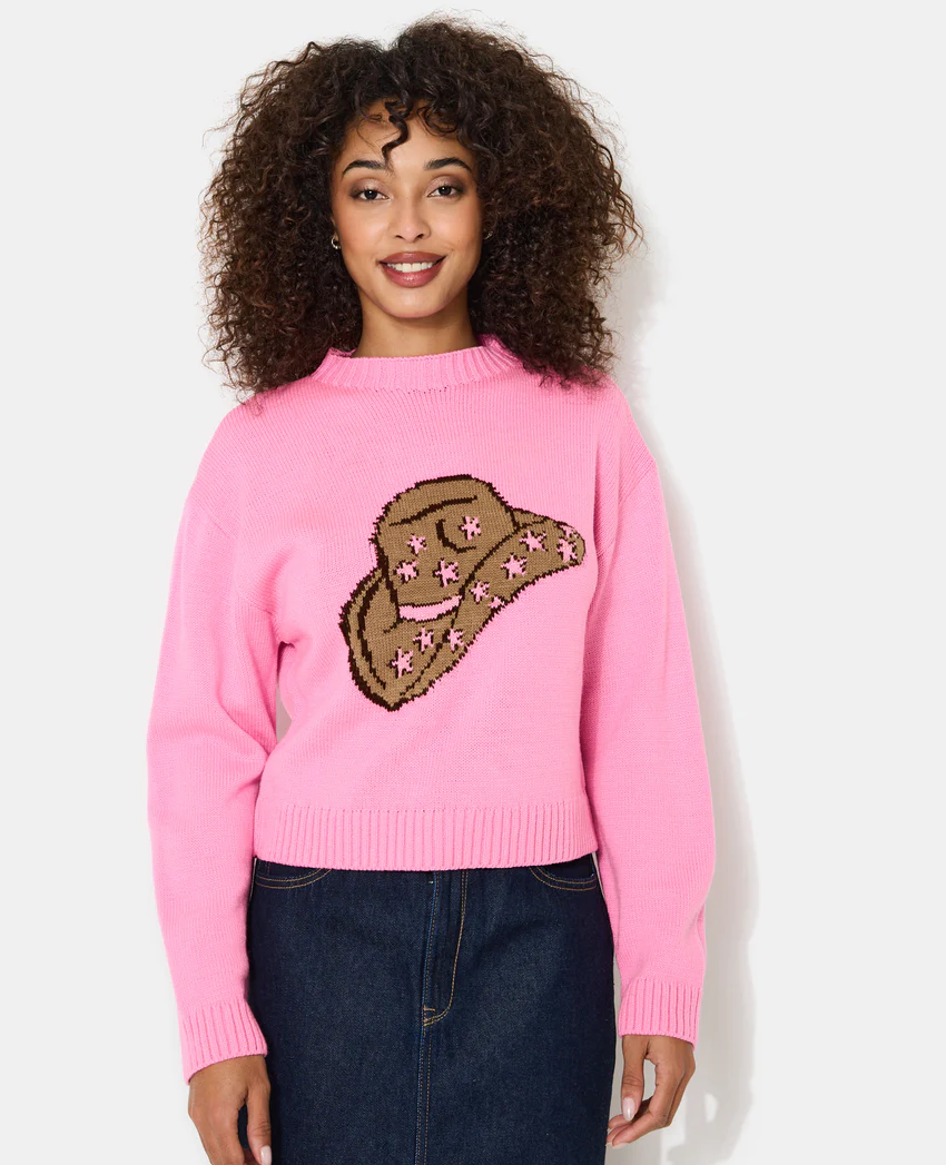 Pimkie Pull col rond avec chapeau de cowboy