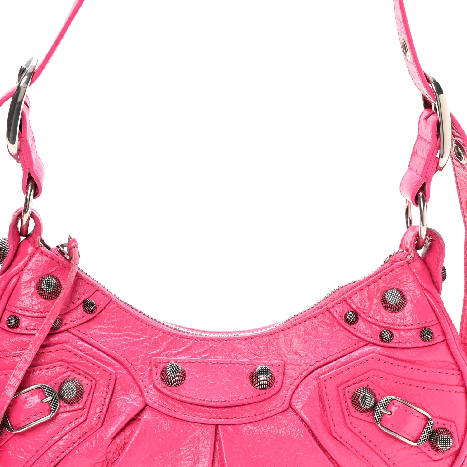 Agneau Arena Le Cagole Shoulder Bag XS Hot Pink - Top Club