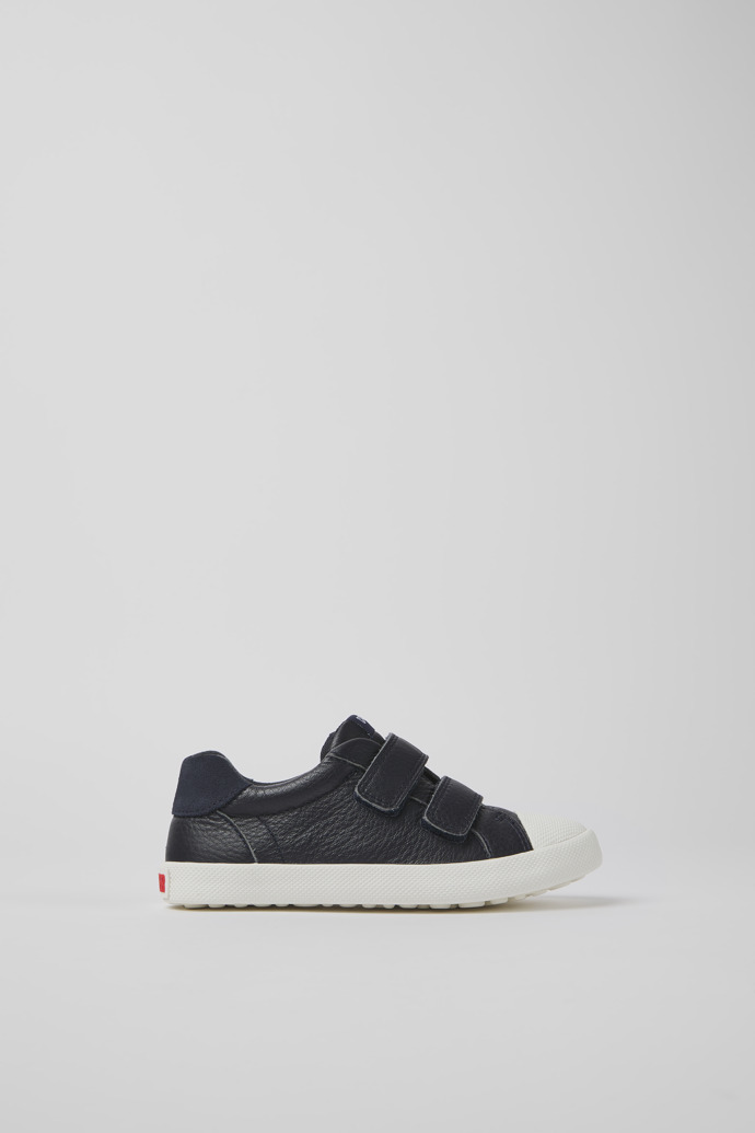 Blue leather shoes for boys