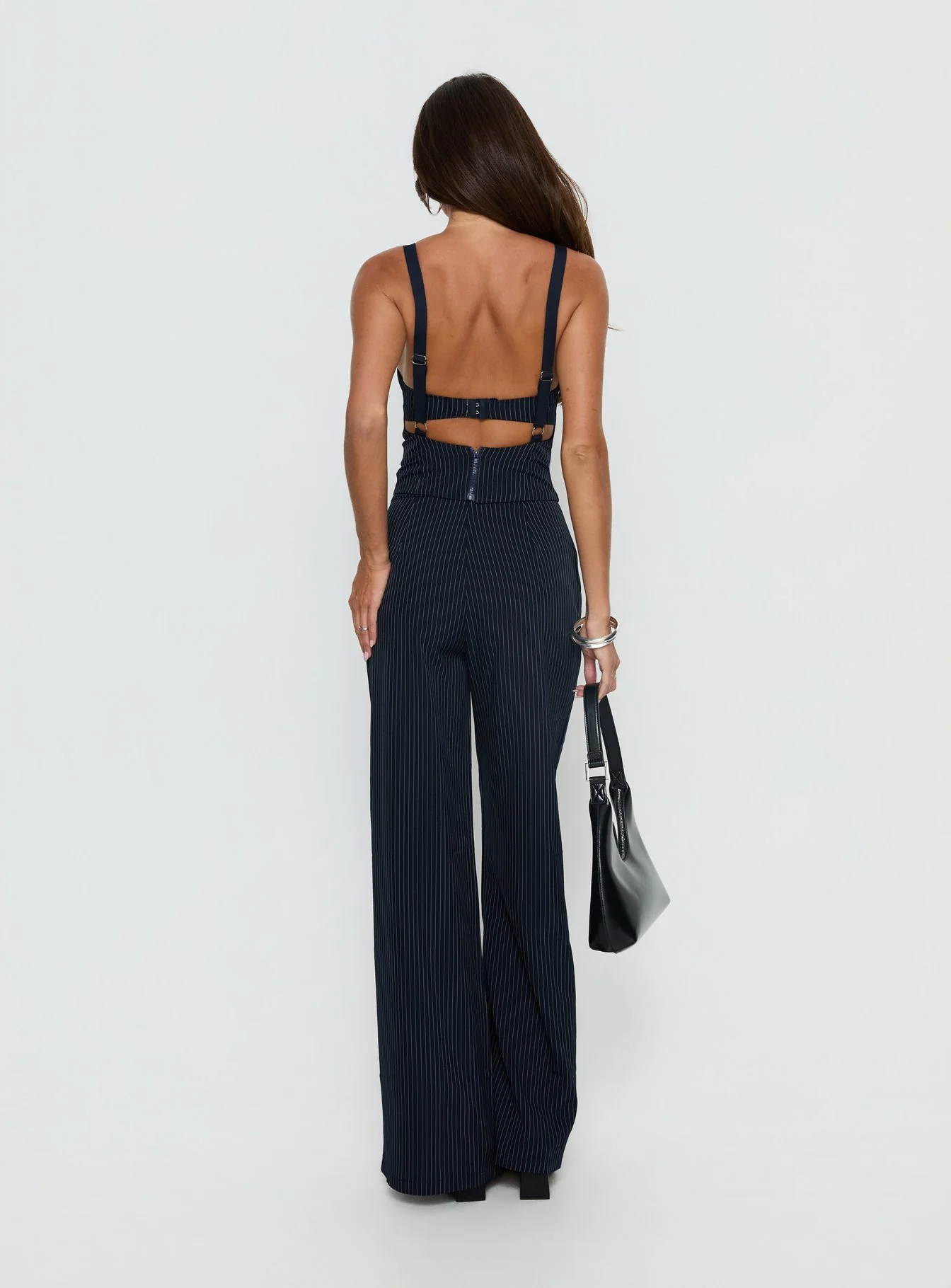 Briana Set Navy Pinstripe Petite