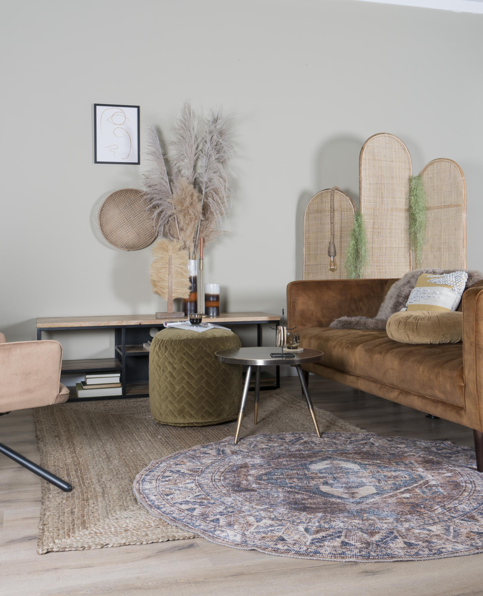 Vloerkleed Laria Blue 1 Rond - ø160 cm