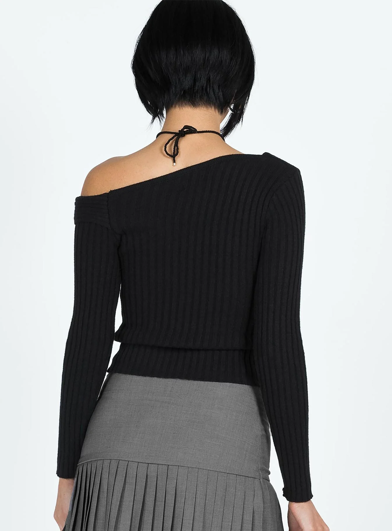 Jaybell Cold Shoulder Sweater Black