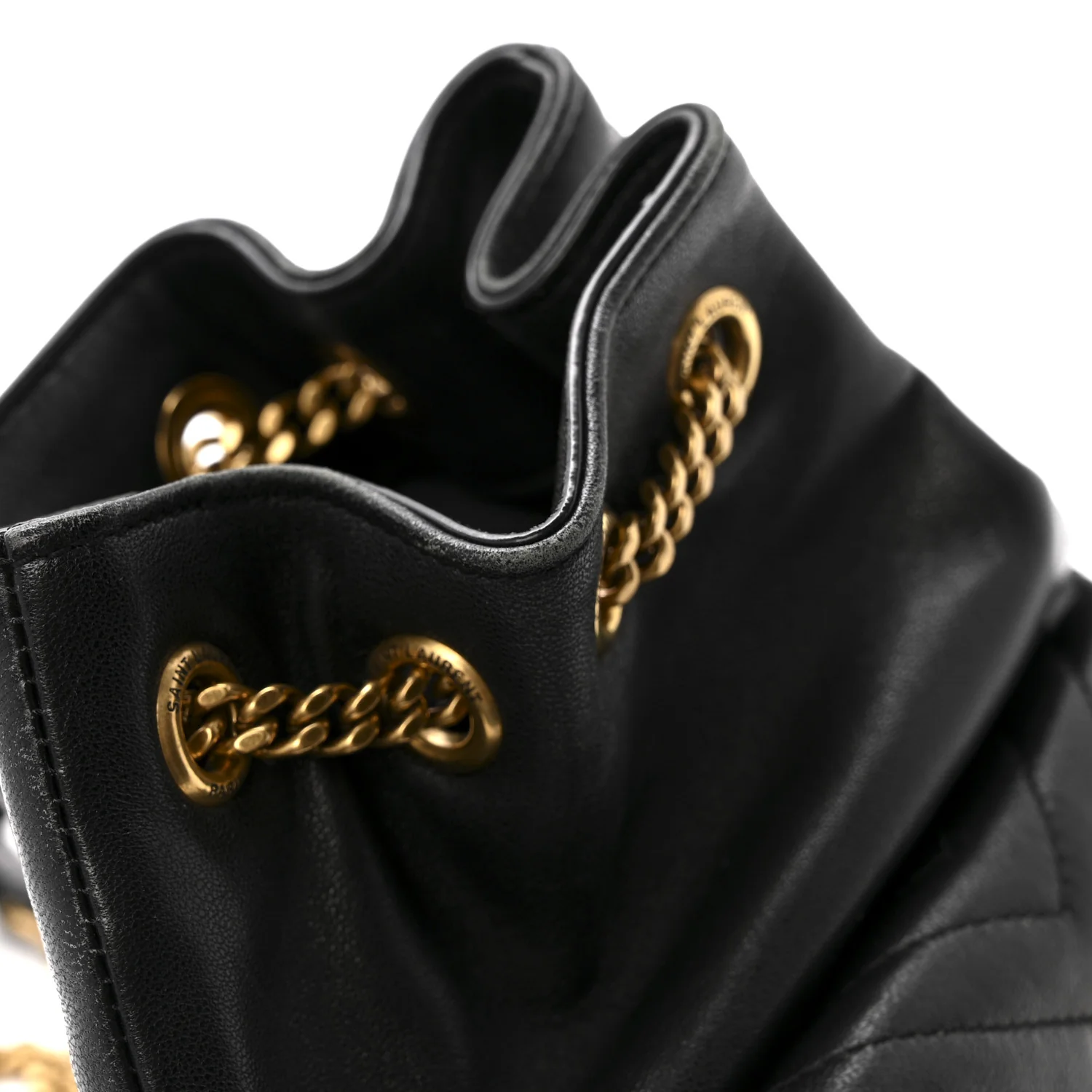 Lambskin Matelasse Monogram Joe Nano Bucket Bag Black - Top Club
